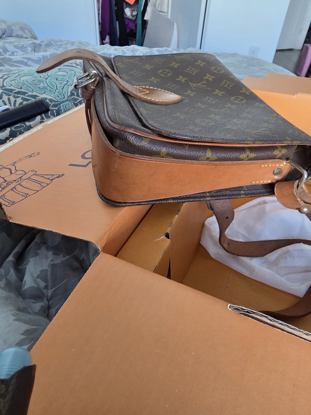 Louis Vuitton Monogram Saddle Crossbody in Brown and Tan Leather - Picture 5 of 16